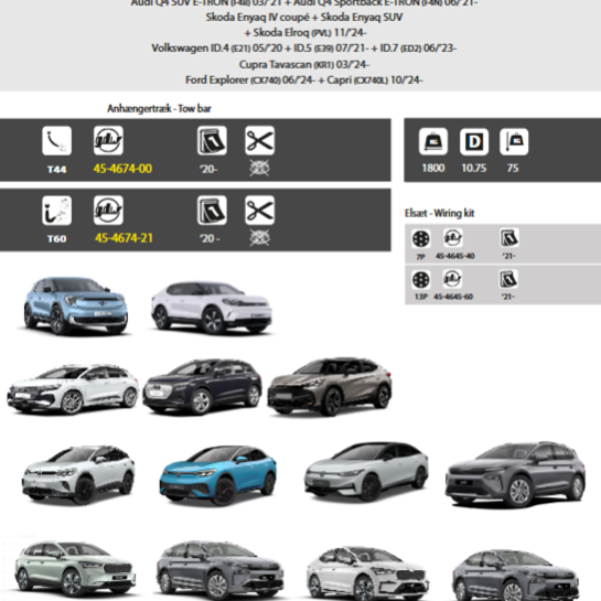 Anhængertræk til VW, Ford, Audi, Skoda og Cupra